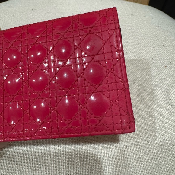Dior Red Quilted Card Holder - Picture 8 of 11